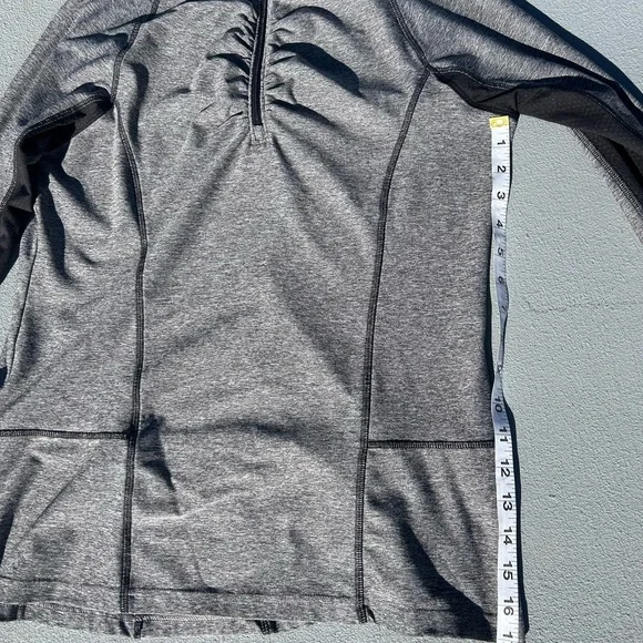 245.CHAMPION Women’s Athletic Gray 1/4 Zip Semi-Fitted Top - Picture 9 of 12